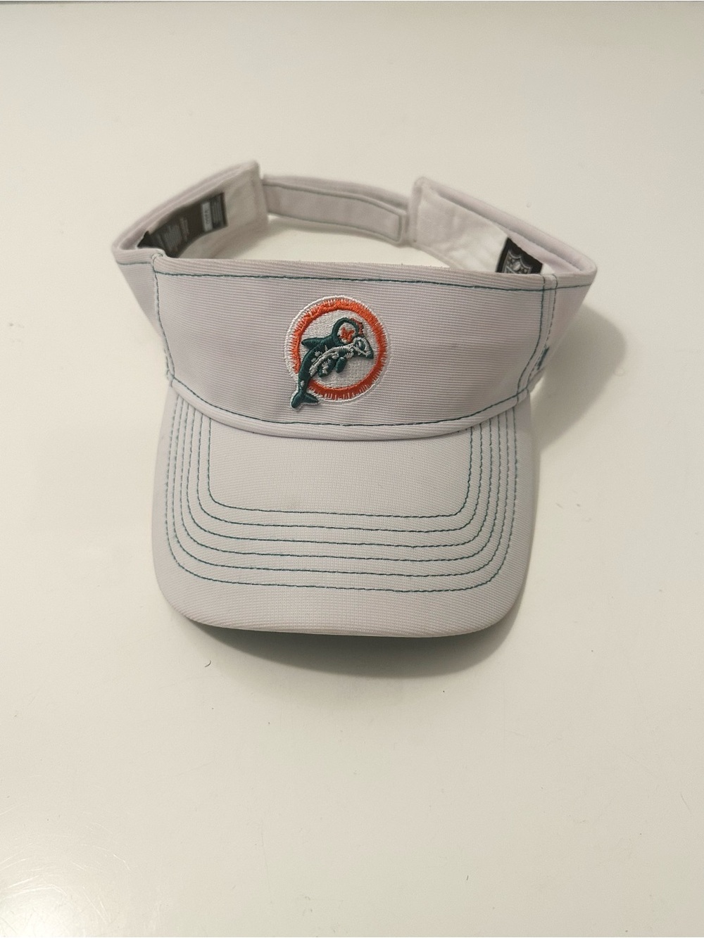 Miami Dolphins 47 Visor Men's One Size Adjustable White Golf Beach NFL